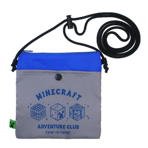 サコッシュ ミニショルダーバッグ マインクラフト グレー Minecraft ケイカンパニー 斜め掛けかばん ゲームメール便可
