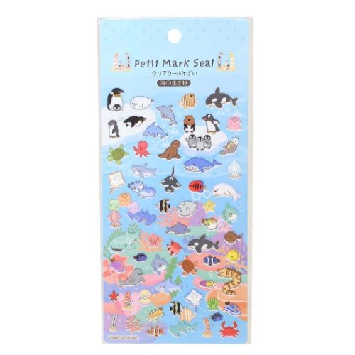 プチマークシール シールシート 海の生き物 カミオジャパン デコレーション 手帳デコ メール便可のサムネイル