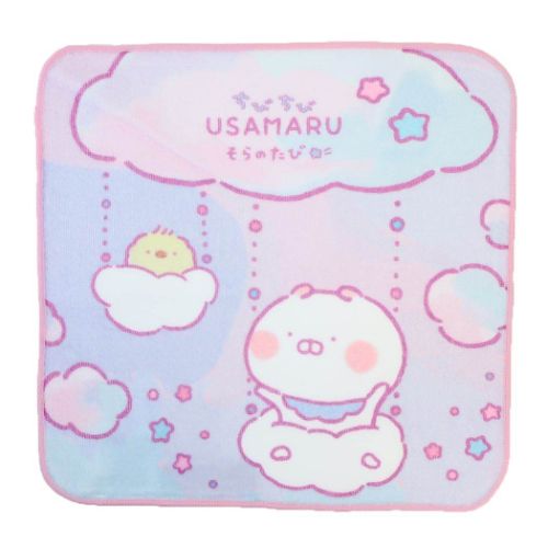 ミニタオル ハンドタオル うさまる そらのブランコ 丸眞 LINEスタンプ プレゼント メール便可 ミニタオル ハンドタオル うさまる そらのブランコ 丸眞 LINEスタンプ プレゼント メール便可