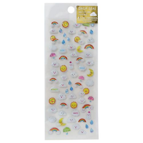 ドロップシール シールシート 天気 アクティブコーポレーション デコレーション デコシール かわいい メール便可