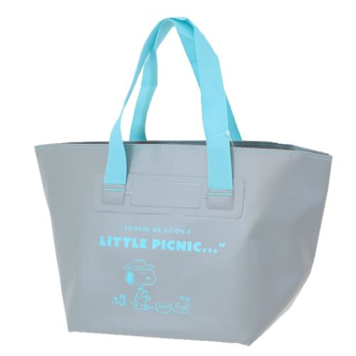 無縫製ミニトートバッグ ランチバッグ スヌーピー グレー ピーナッツ アートウエルド お弁当かばん