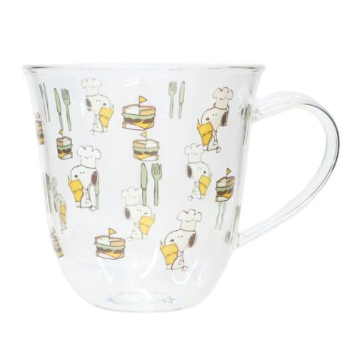 耐熱ガラスマグ マグカップ スヌーピー チラシ シェフスヌーピー ピーナッツ マリモクラフト ギフト プ..