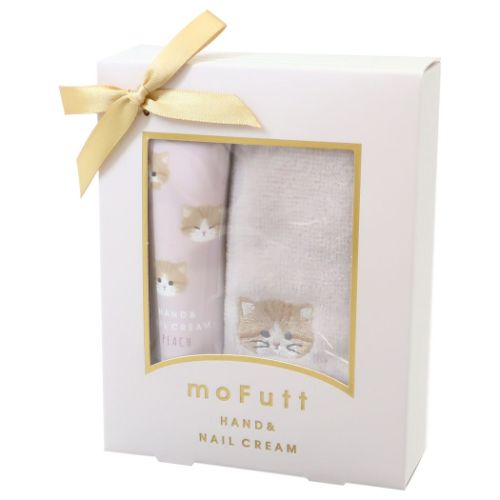 ハンドケアギフト ハンドクリーム モフット ねこ クーリア プレゼント ギフト ハンカチ