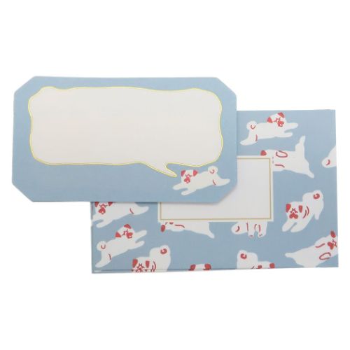 ミニメッセージカード グリーティングカード yukino PUGS ディバージョン ミニカード＆ミニ封筒 大人かわいい メール便可のサムネイル