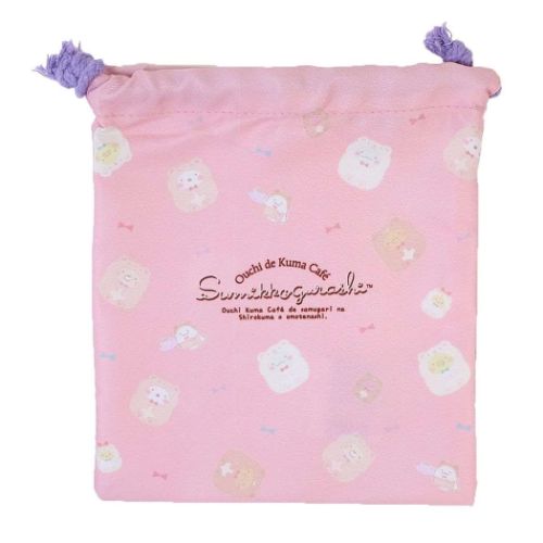 巾着 きんちゃくポーチ 巾着袋 すみっコぐらし おうちでくまカフェ サンエックス ケイカンパニー 新学期準備雑貨 小物入れ メール便可