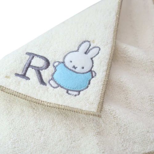 キラキライニシャルミニタオル ハンドタオル ミッフィー R ディックブルーナ ツジセル プレゼント 絵本メール便可