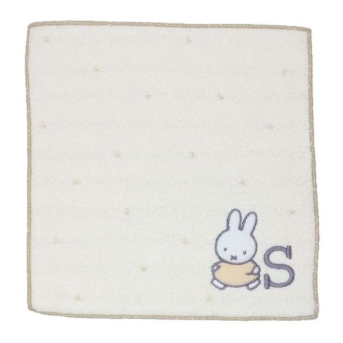 キラキライニシャルミニタオル ハンドタオル ミッフィー S ディックブルーナ ツジセル プレゼント 絵本メール便可