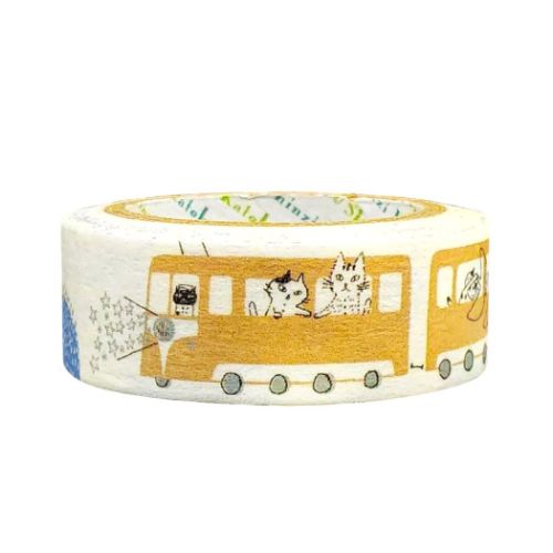 モノクローム マスキングテープ 15mm マステ 宮沢賢治幻燈館 銀河鉄道の夜 シール堂印刷 ステーショナ..