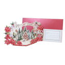 クリスマスポップアップカード クリスマスカード Pop up card series ランドスケープ APJ 封筒付きグリーティングカード Xmas メール便可