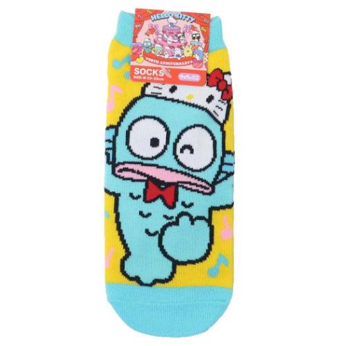 くつした キャラックス 女性用靴下 ハンギョドン パーティ サンリオ スモールプラネット スニーカーソックス かわいい メール便可のサムネイル