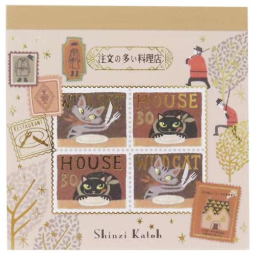 ブロックメモ メモ帳 宮沢賢治 幻燈館1998 注文の多い料理店 新入学 木野瀬印刷 事務用品 100枚綴り お..