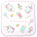 ミニタオル ハンカチタオル ユニコーンドリーム 新入学 ミントイン 汗拭きタオル かわいい メール便可