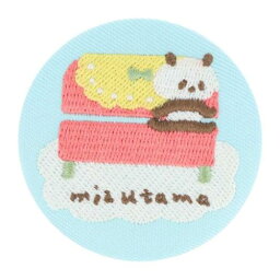 刺繍缶バッジ 缶バッジ mizutama LB ライトブルー サンスター文具 コレクション雑貨 かわいい メール便可