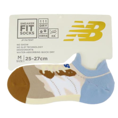 メンズスニーカーソックス M 男性用靴下 ニューバランス ベージュ new balance シン NB エヌビー フレンズヒル FRIENDSHILL プレゼント 男の子 スポーツ メール便可