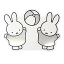 ダイカットポストカード POSTCARD ミッフィー ball ディックブルーナ Green Flash コレクション雑貨 絵本メール便可