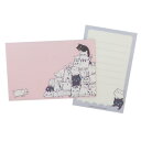 ミニレターセット 手渡し手紙セット キャットヒル ピンク 木野瀬印刷 便箋&封筒 かわいい メール便可