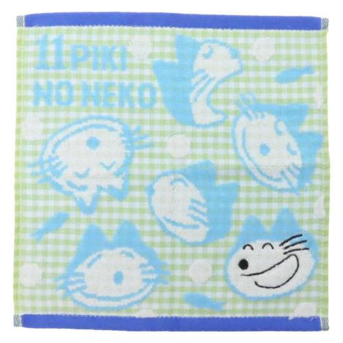 ジャガードハンカチタオル ミニタオル 11ぴきのねこ ニャゴ チェック 林タオル 新生活雑貨 かわいい 絵本メール便可