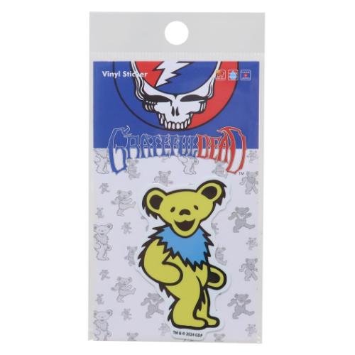 ダイカットビニールステッカー ビニールシール GRATEFUL DEAD グレイトフルデッド DANCING BEAR YELLOW ゼネラルステッカー デコステッカー 耐水耐光 メール便可