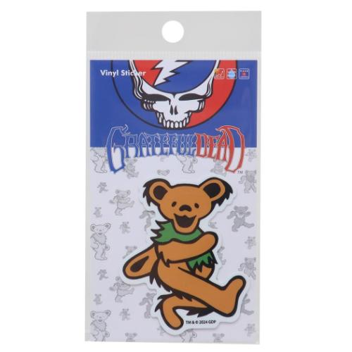 ダイカットビニールステッカー ビニールシール GRATEFUL DEAD グレイトフルデッド DANCING BEAR ORANGE ゼネラルステッカー デコステッカー 耐水耐光 メール便可