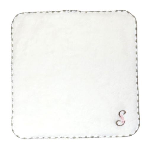 ワンポイント刺繍タオル ミニタオル ハナイニシャル S フレンズヒル FRIENDSHILL 汗拭きタオル かわいい メール便可