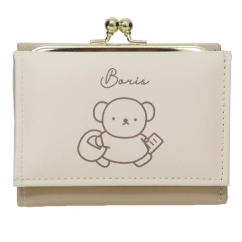 三つ折りがま口財布 ミニウォレット ミッフィー ボリスとパン柄 ディックブルーナ アートウエルド ミニ財布 コインケース 贈り物 絵本