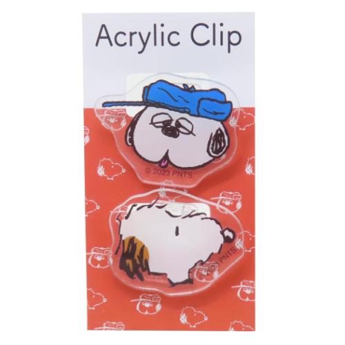 アクリルクリップ クリップ スヌーピー オラフ アンディー ピーナッツ S＆C 事務用品 メール便可