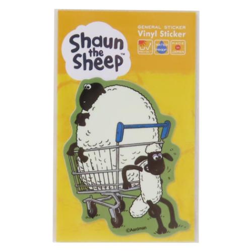 ダイカットミニステッカー ダイカットシール ひつじのショーン お買い物 ゼネラルステッカー 耐水耐光 デコステッカー メール便可