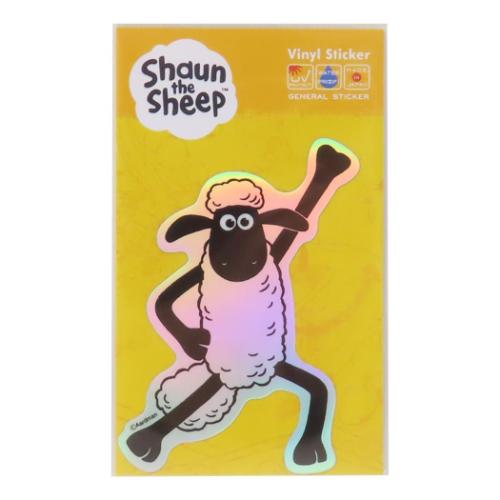 ホログラムステッカー ダイカットシール ひつじのショーン ショーン ゼネラルステッカー 耐水耐光 デコステッカー メール便可