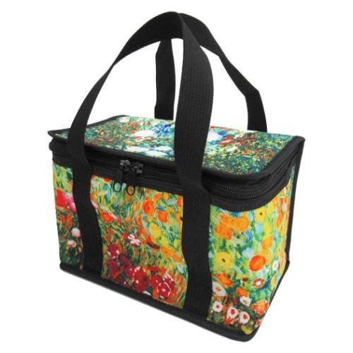 名画モザイクアートシリーズ クーラーボックス 保冷バッグ クリムト フラワーガーデン ユーパワー AM-0..