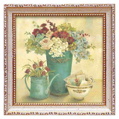 ミニゲル アートフレーム 静物画 キャサリン ホワイト ハイドレインジャー ブルーム ユーパワー KW-02005 ギフト インテリア 取寄品