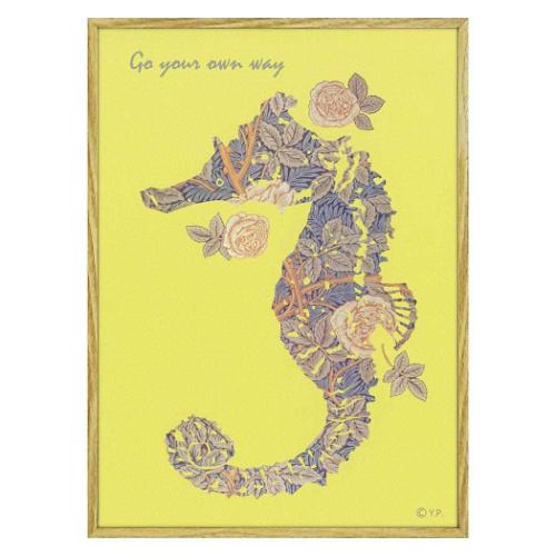 アニマルシルエット アート 動物画 シーホースM ユーパワー YP-03546 ギフト インテリア 取寄品