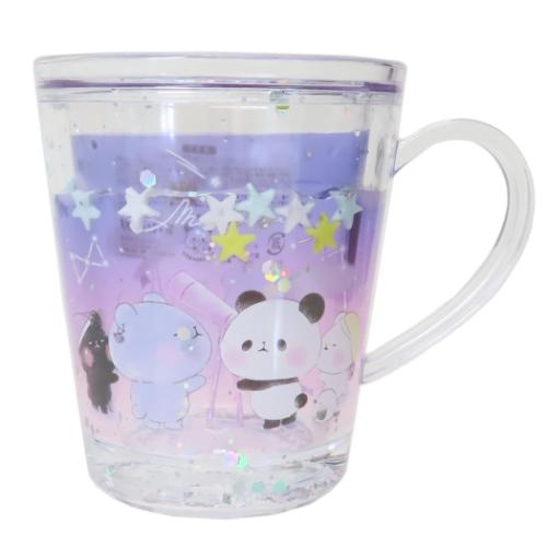 グリッターカップ プラカップ もちもちぱんだ 星空 カミオジャパン プレゼント かわいい