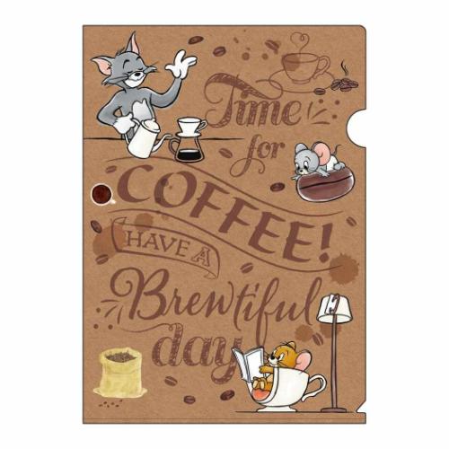 クラフトファイル A4ファイル トムとジェリー TIME FOR COFFEE ワーナーブラザース インロック 文房具 事務用品 メール便可