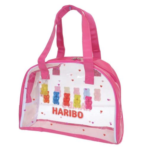 ボストンビーチバッグ プールバッグ HARIBO ピンク お菓子パッケージ ニシオ 海プール サマーレジャー用品