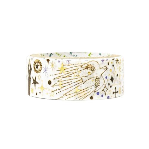 きらぴかマスキングテープ マステ 宮沢賢治幻燈館 青色の電気石2 シール堂印刷 マットゴールド箔 プレゼント メール便可