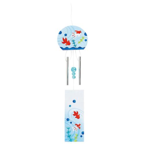 シヨチユウJSP 72-4 立体ダイカットカード グリーティングカード サマー 金魚風鈴 サンリオ 暑中お見舞い メッセージカード メール便可