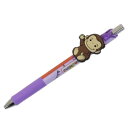マスコット付きゲルペン カラーペン おさるのジョージ パープル アイプランニング 新学期準備文具 絵本メール便可(3)