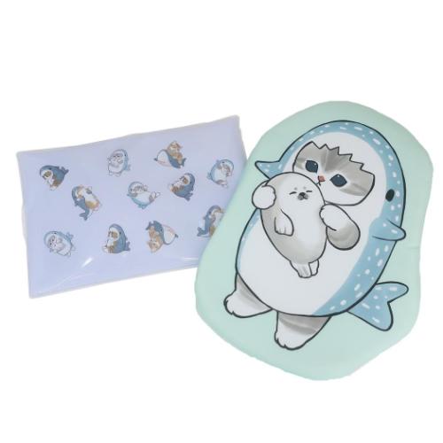 ダイカットカバー付き保冷剤 保冷剤 モフサンド ジンベイザメにゃん mofusand 粧美堂 遠足 クールジェル メール便可