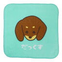 プリントミニハンカチ ミニタオル ワンワンワールド だっくす いぬ 犬飼タオル 汗拭きタオル かわいい メール便可