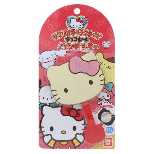 ハンドミラー 手鏡 ハローキティ チョコレート サンリオ バンダイ メイク 化粧直し メール便可のサムネイル