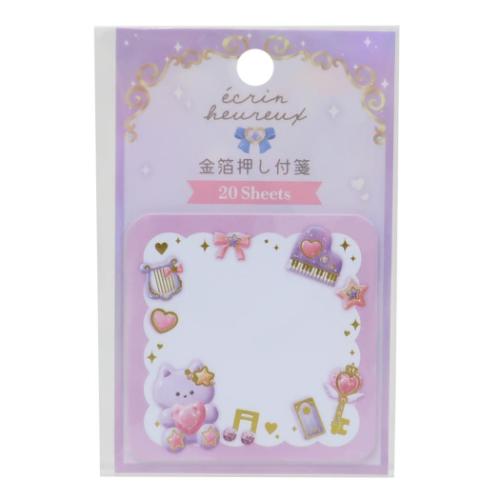 箔押し付箋 付せん ECRIN HEUREUX エクランウルー メロディー カミオジャパン 事務用品 伝言 かわいい ..