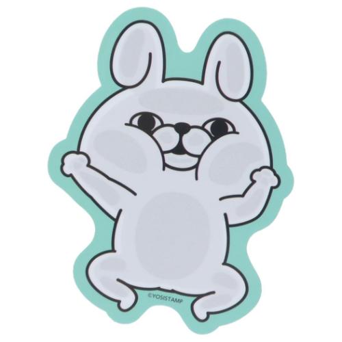 キャラステ キャラクターステッカー ダイカットシール ヨッシースタンプ うさぎさんはりつき YOSISTAMP スモールプラネット ダイカットビニールステッカー デコシール 耐水性 メール便可