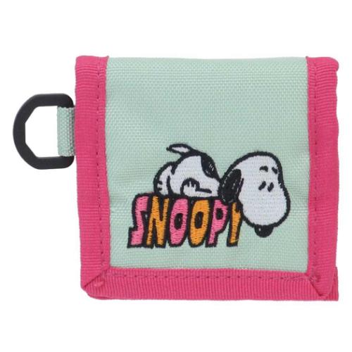 P刺繍コインケース 小銭入れ スヌーピー ロゴ ピーナッツ スモールプラネット コインポーチ メール便可