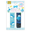 マグネットブックマーカー 2個セット しおり 吉田麻乃 クジラ&マンボウ クローズピン プレゼント ガーリーイラスト メール便可