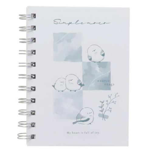 A6Wリングノート リングノート ずっとシマエナガ ニュアンス カミオジャパン 新学期準備文具 かわいい メール便可