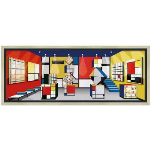 オマージュアート 名画 白石 創多 モンドリアンのアートミュージアム ユーパワー SS-12022 ホームディ..