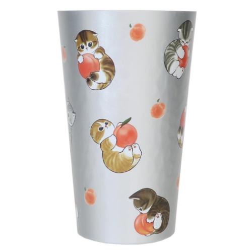 アルミタンブラー 450ml タンブラー モフサンド ピーチにゃん mofusand 東亜金属 軽量 冷飲料専用