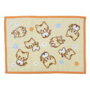 マイヤーブランケット ひざ掛け毛布 WAKUWAKU ANIMAL チャトラ ねこ 犬飼タオル ウォーマー雑貨 防寒用品 膝掛 かわいい(3)