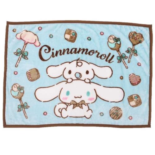 マイヤーブランケット ひざ掛け毛布 シナモロール ロリポップチョコレート サンリオ 丸眞 ウォーマー雑貨 防寒用品