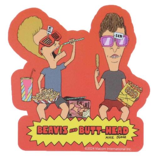 キャラクターステッカー ダイカットシール ビーバスアンドバットヘッド OR スモールプラネット ダイカットビニールステッカー デコシール 耐水性 メール便可